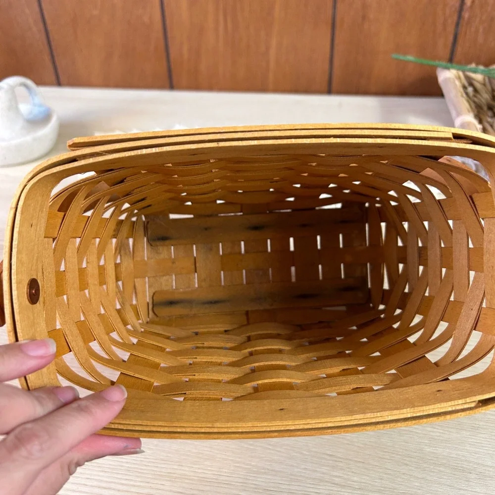 Longaberger‎ 1998 Dresden Tour Basket Handwoven Wood with Metal Tag and Handle